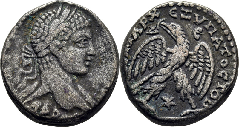 ROMA IMPERIO. Heliogábalo. Siria-Antioquía ad Orontem. Tetradracma. 219. Busto a...