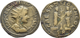 ROMA IMPERIO. Gordiano III. Gran bronce. Antioquía. 238-244. Llamativo flan de gran tamaño