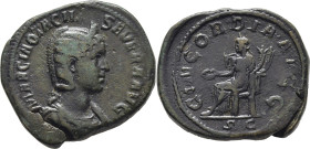 ROMA IMPERIO. Otacilia Severa. Sestercio. 244-249. Atractiva pátina verde oscura
