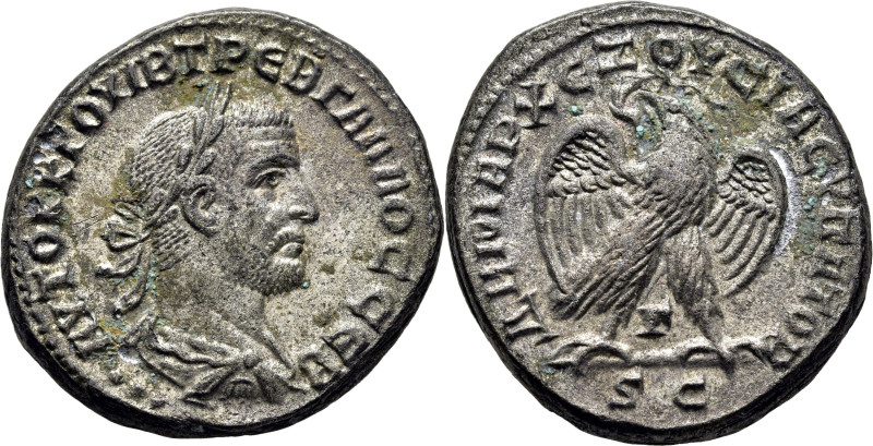 ROMA IMPERIO. Treboniano Galo. Siria-Antioquía ad Orontem. Tetradracma. 251-253....