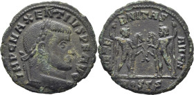 ROMA IMPERIO. Majencio. Follis. Ostia 2ª Oficina. 309. Pátina oscura