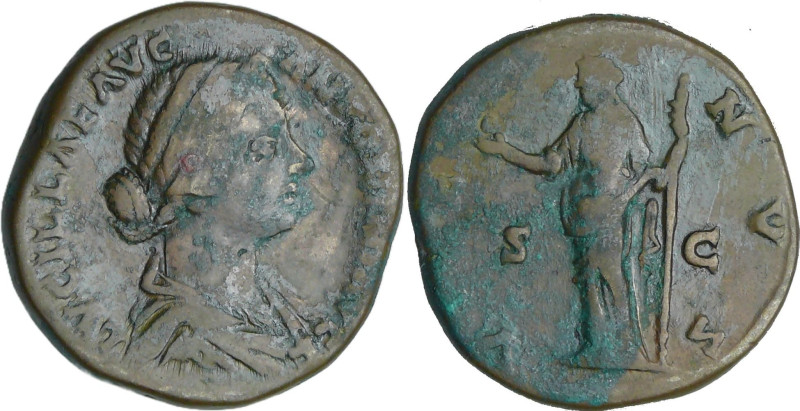 Lucille - Sesterce (166-169, Rome)

A/ LVCILLAE AVG ANTONINI AVG F. Buste drap...