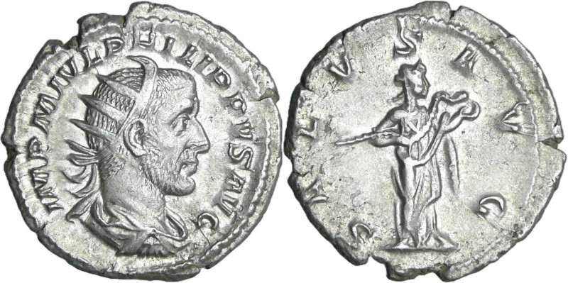 Philippe 1er - Antoninien (244-245, Rome) - La Santé

A/ IMP M IVL PHILIPPVS A...