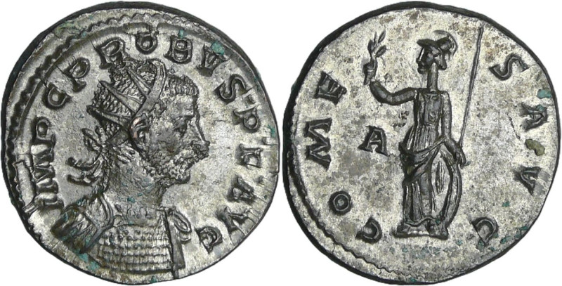 Probus - Aurélianus (282, Lyon) - Minerve

A/ IMP C PROBVS. P.F. AVG Buste rad...