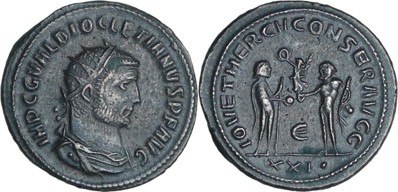 Dioclétien - Aurélianus (289-290, Sisica)

A/ IMP C C VAL DIOCLETIANVS AVG Bus...