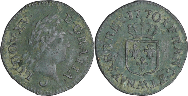 France - Louis XV (1715-1774) - Liard à la vieille tête - 1770 AA (Metz)

TTB...