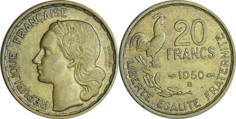 France - Quatrième république (1947-1959) - 20 francs Georges Guiraud 1950 B, 4 ...