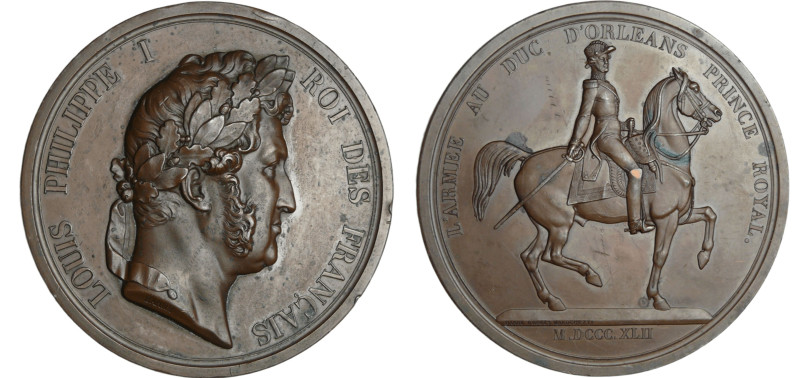 France Louis-Philippe, Duc d'Orléans (1773-1850) - Médaille, Inauguration de la ...