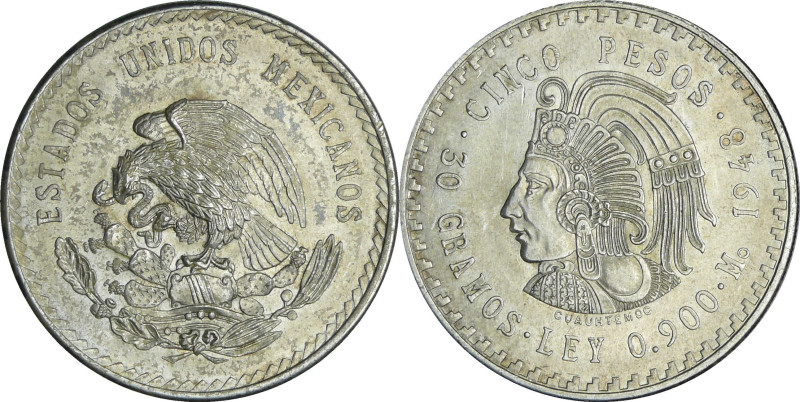 Mexique - Seconde République (1864-) - 5 pesos 1948 (Mexico)

SUP+

KM#465
...