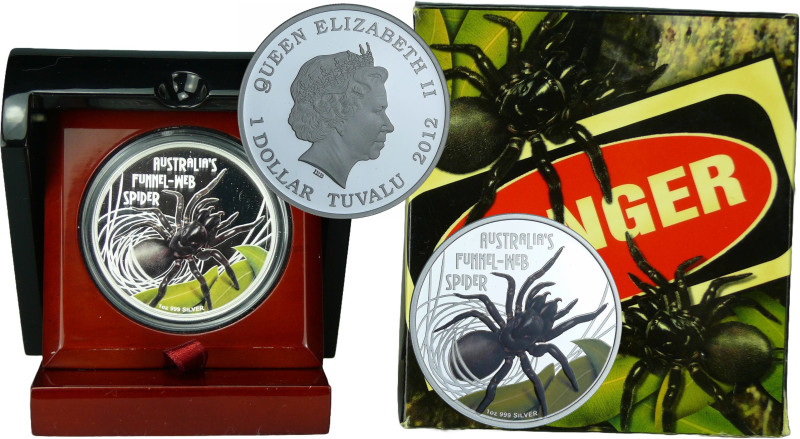 Tuvalu - The Perth mint - 1 dollar (1 once) 2012 "Funnel Web Spider"

PROOF
...