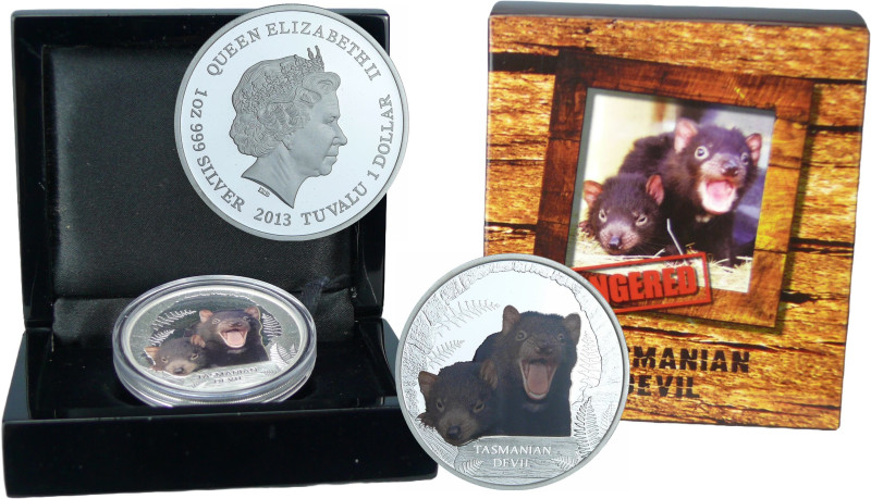 Tuvalu - The Perth mint - 1 dollar (1 once) 2013 "Tasmanian Devil"

PROOF

 ...