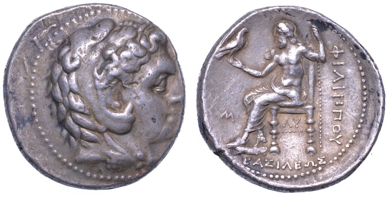 REGNO DI MACEDONIA. FILIPPO III ARRIDEO, 323-317 a.C., Tetradracma. Babilonia, c...