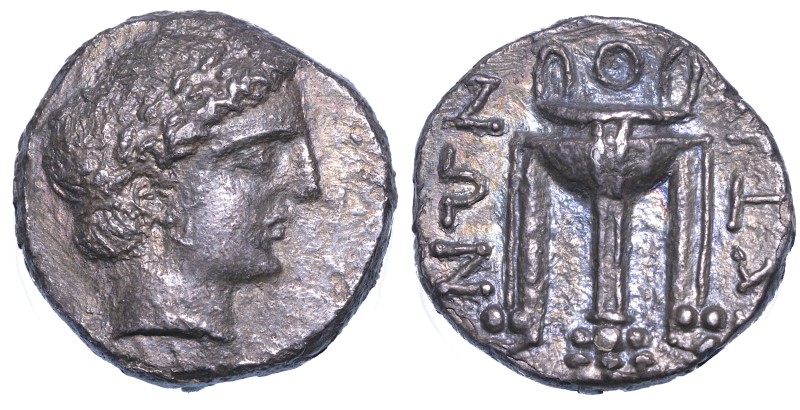 ILLIRIO-EPIROTE. DAMASTIUM., Tetradracma, IV sec. a.C.
Testa di Apollo a d. R/ ...
