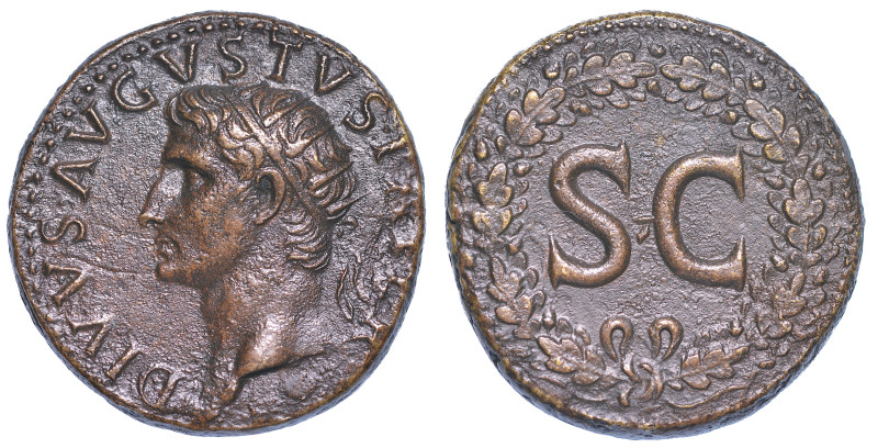 OTTAVIANO AUGUSTO, 27 a.C. - 14 d.C., Dupondio, anni al 22-26 (Divo Augusto).
T...