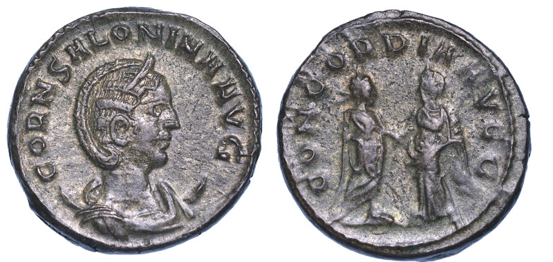 SALONINA (moglie di Gallieno), + 268., Antoniniano.
Busto diademato e drappeggi...