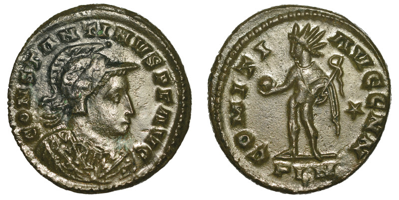 COSTANTINO I, 307/310-337., Follis, anni 310-312. Londinium, 310-312.
Busto lau...