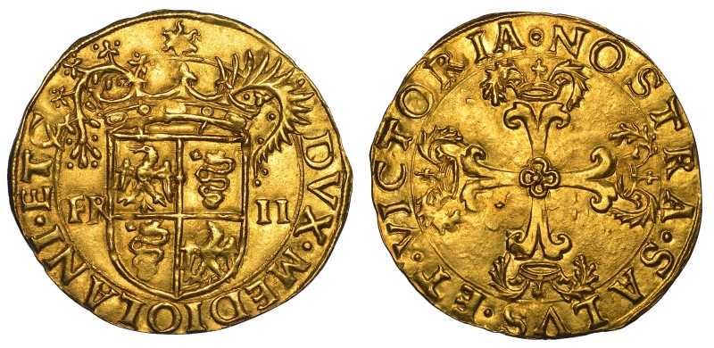 MILANO. FRANCESCO II SFORZA, 1521-1535, Scudo d’oro del sole.

Stemma inquarta...