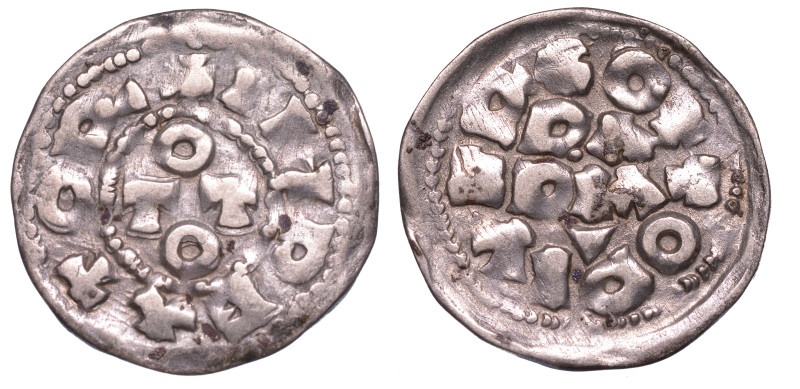 PAVIA. OTTONE I DI SASSONIA, 962-973., Denaro.

IMPERATOR e le lettere OTTO di...