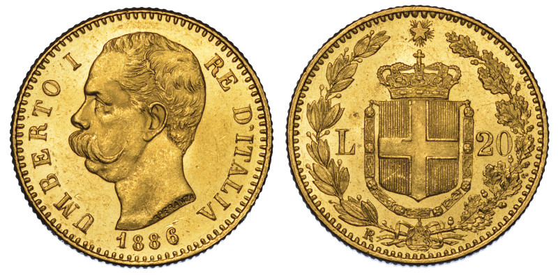 REGNO D'ITALIA. UMBERTO I DI SAVOIA, 1878-1900., 20 Lire 1886.

Testa a s. R/ ...