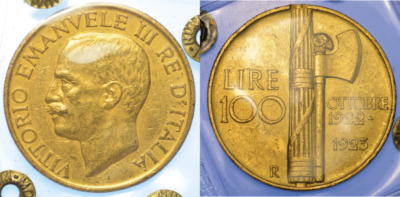 REGNO D'ITALIA. VITTORIO EMANUELE III DI SAVOIA, 1900-1946., 100 Lire 1923. Fasc...