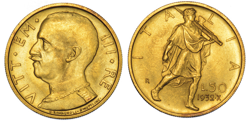 REGNO D'ITALIA. VITTORIO EMANUELE III DI SAVOIA, 1900-1946., 50 Lire 1932/A. X. ...