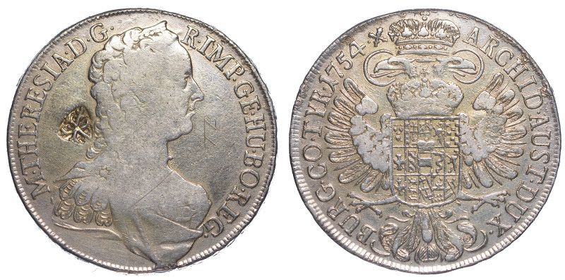 INDONESIA - SULTANATO DI SUMANEP., Thaler 1754 contromarcato di Maria Theresia d...