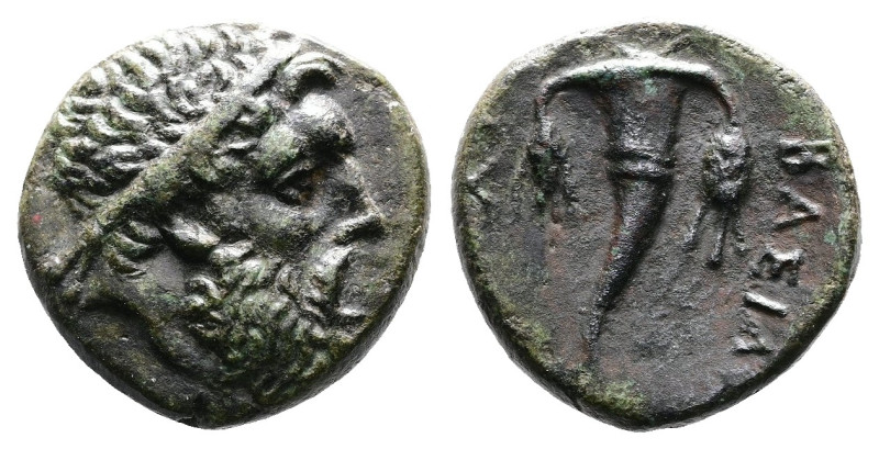 Kings of Skythia, Kanites, Circa 210-195 BC. AE (14mm, 2,63g.). Laureate head of...