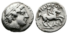 Kings of Macedon. Philip II, 359-336 BC. AR 1/5 Tetradrachm (14 mm, 2.42 g.). Amphipolis, struck under Antipater, Polyperchon, or Kassander, circa 323...