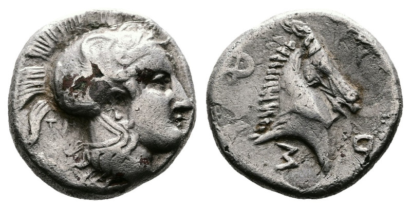 Thessaly, Pharsalos, late 5th. -mid 4th. Century BC. AR Fourée Hemidrachm, signe...