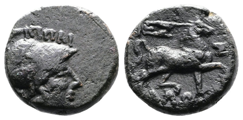 Thessaly, Thessalian League, circa 100-50 BC. Hippaitas, magistrate. AE Dichalko...