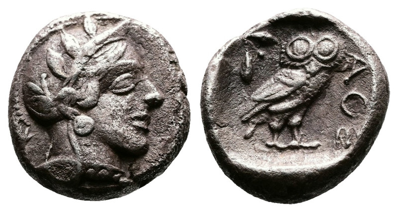 Attica, Athens, circa 454-404 BC. AR Drachm (14mm, 4.12 g.). Head of Athena righ...