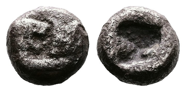 Kings of Lydia, Kroisos, circa 560-546 BC. AR 1/12 Stater (7mm, 0.84g.). Confron...