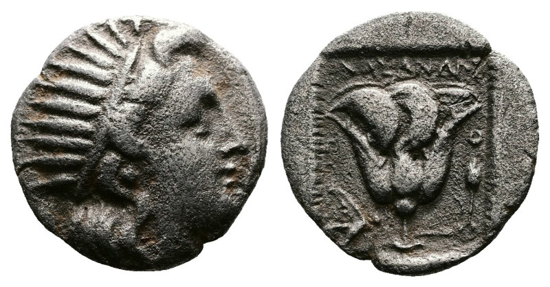 Islands off Caria, Rhodos. Rhodes. Circa 88-84 BC. AR Drachm, 'Plinthophoric' se...