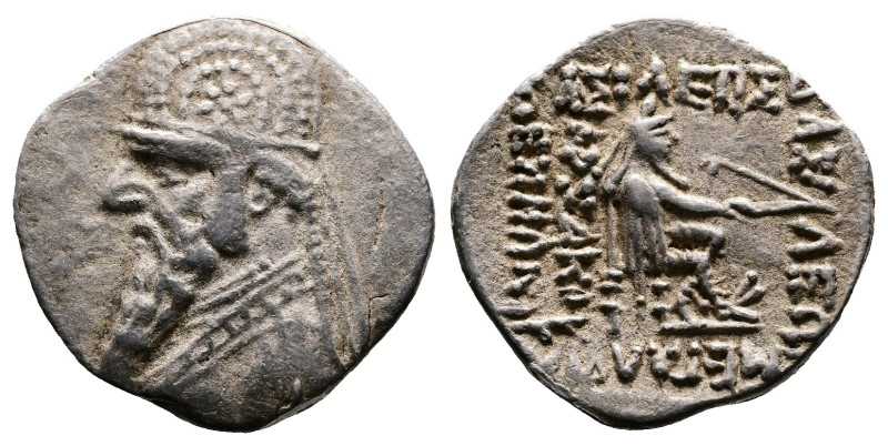 Kingdom of Parthia. Mithradates II 124-91 BC. AR Drachm (19mm, 3,29g.). Ekbatana...