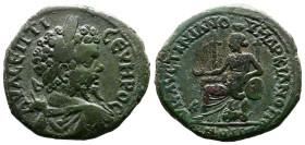 Moesia Inferior, Marcianopolis, Septimius Severus 193-211 AD. AE (28mm, 11,99 g.). Julius Faustinianus, legatus consularis. AY K Λ CEΠ CЄVHPOC, laurea...