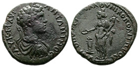 Moesia Inferior, Nicopolis ad Istrum, Elagabalus 218-222 AD. AE Tetrassarion (25 mm, 8,99 g.). Novius Rufus, consular legate. ΑΥΤ Κ Μ ΑΥΡΗ ΑΝΤΩΝЄΙΝΟC ...