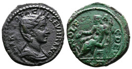 Thrace, Deultum, Otacilia Severa, wife of Philip I, as Augusta 244-249 AD. AE (22mm, 5,82 g.). MARCIA OTACIL SEVHR AVG draped bust of Otacilia Severa ...