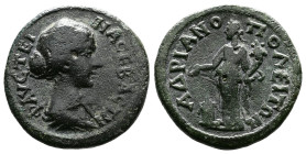 Thrace, Hadrianopolis, Faustina II 161-176 AD. AE (22 mm, 6,48 g.). ΦAVCTEINA CEBACTH, Draped bust of Faustina II wearing stephane to right. Rev. AΔPI...