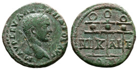 Bithynia, Nicaea, Severus Alexander 222-235 AD. AE (20mm, 5,36 g.). Μ ΑΥΡ ϹEVΗ ΑΛEΞΑΝΔΡΟϹ ΑΥΓ, laureate bust of Severus Alexander right. Rev. ΝΙΚΑΙEΩΝ...