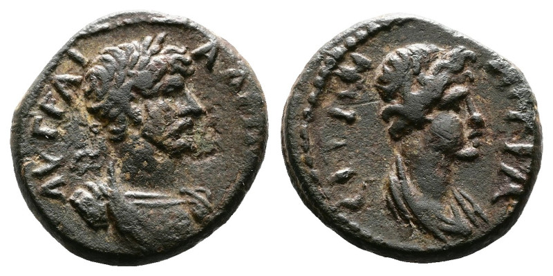 Lydia, Stratonicaea-Hadrianopolis, Hadrian, 117-138 AD. AE Hemiassarion (15 mm, ...