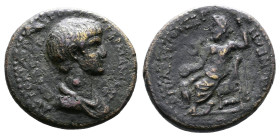 Phrygia, Acmonea, Nero, 54-68 AD. AE (19mm, 3,94g.) L. Servenius Capito, magistrate. AYTOΚΡΑΤΩΡ ΝΕΡΩΝ ΚΛΑΥΔΙΟΣ ΚΑΙΣΑΡ / ΣΕΒΑΣΤΟΣ ΓΕΡΜΑΝΙΚΟΣ. Bareheade...