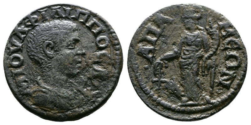 Phrygia, Apameia. Philip II. AE (22,1 mm. 5,5 g.). AD 244-247. M IOYΛ ΦIΛIΠΠOC K...