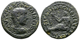 Phrygia, Philomelium, Trajan Decius, 249-251 AD. AE (25,3 mm. 8,9 g.). ΑΥΤ Κ Γ ΜЄϹ Κ ΤΡΑΙ ΔЄΚΙΟ ϹЄ, radiate, draped and cuirassed bust right. Rev. ΦΙΛ...
