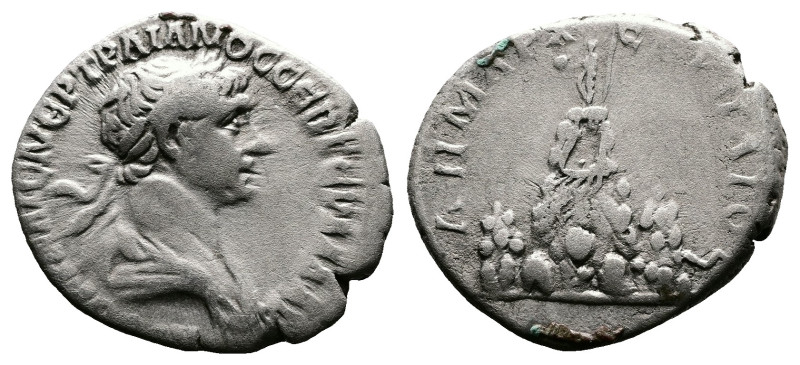 Cappadocia, Caesarea. Trajan. AR Drachm (19,8 mm. 2,99 g.). AD 112-117. AYTOKΡ K...