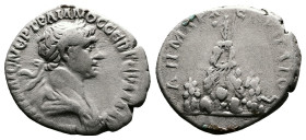 Cappadocia, Caesarea. Trajan. AR Drachm (19,8 mm. 2,99 g.). AD 112-117. AYTOKΡ KAIC NEΡ TΡAIANOC CEB ΓEΡM ΔAK, laureate, draped bust right. Rev. DHMAR...