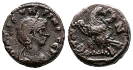 Egypt, Alexandria, Severina, wife of Aurelian 274-275 AD, Billon Tetradrachm (18mm, 7,6 g.). Struck in 275 AD. OVΛΠ CEVHPINA CEB draped bust right. Re...