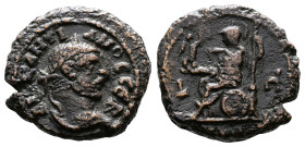 Egypt, Alexandria, Diocletian, 284-305 AD. Billon Tetradrachm (20mm, 6,99 g.). Dated RY 8 = AD 291/2. ΔΙΟΚΛΗΤΙΑΝΟϹ ϹЄΒ, laureate head to right. Rev. A...