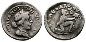 The Triumvirs, Octavian 32 – 27 BC and as Augustus, 27 BC – 14 AD. P. Petronius Turpilianus. AR Fourée Denarius (19mm, 2,60 g.). Rome, circa 19 BC. TV...