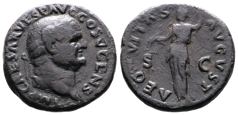 Vespasian, 69-79 AD. AE As (25mm, 10,53 g.). Rome, 71 AD. IMP CAES VESPASIAN AVG...