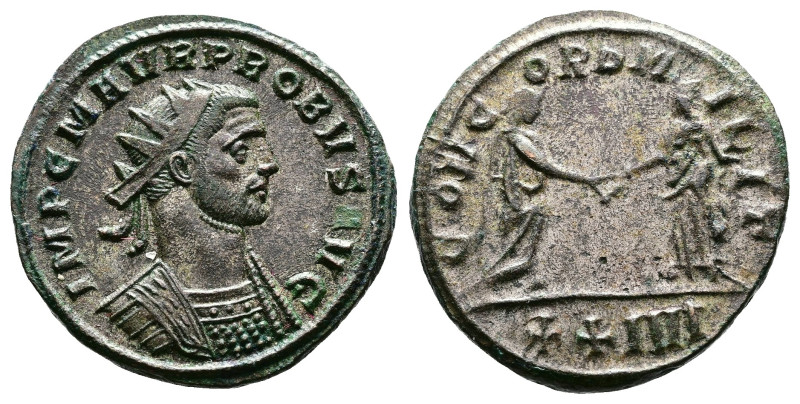 Probus, 276-282 AD. Silvered Bronze Antoninianus (22 mm, 4,38 g.). Siscia, 276-2...